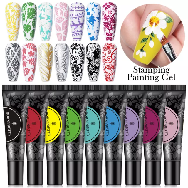 BORN PRETTY Nail Stamping Painting Gel Soak Off Nail Art Stamping Plate Polish