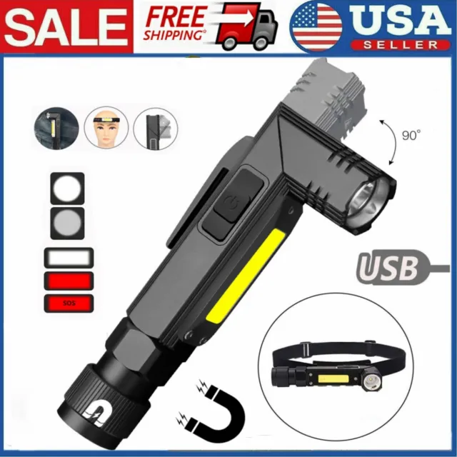 Super Bright Tactical Military LED Flashlight Torch Lamp 90° Degree Angle Light