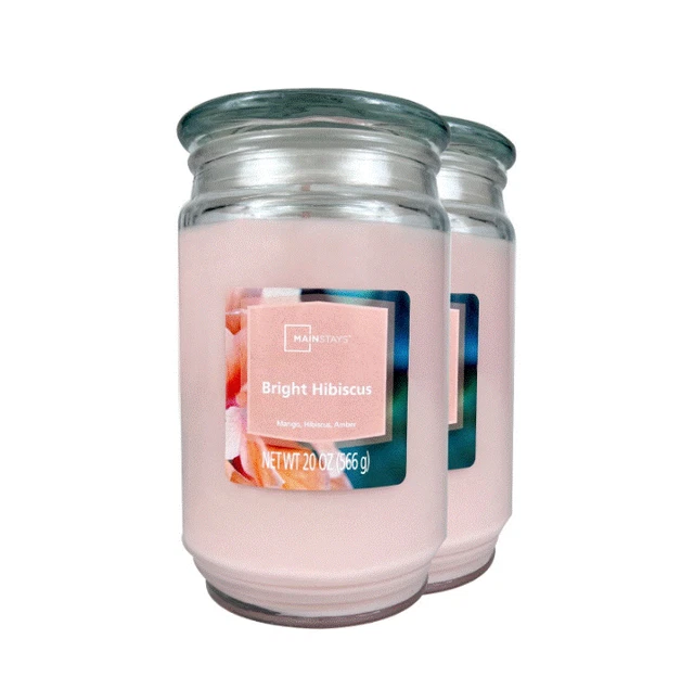 NEW Mainstays Scented Large Candle Jar Single Wick 1 Essences 20oz FREE SHIPPING