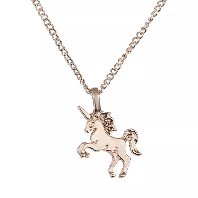 Halskette EINHORN Unicorn Trend Anhänger Geschenk  Kette Schmuck Silber Gold NEU