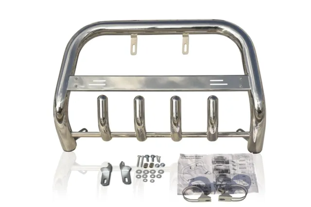 Bull BAR Abar Per Mitsubishi Pajero 05-15 Inox Paraurti Anteriore - Staccabile