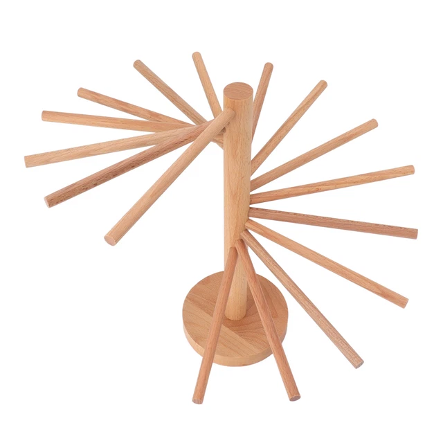 Kitchen Pasta Drying Rack 18 Bars Wooden Spaghetti Stand Dryer Noodle Rack New