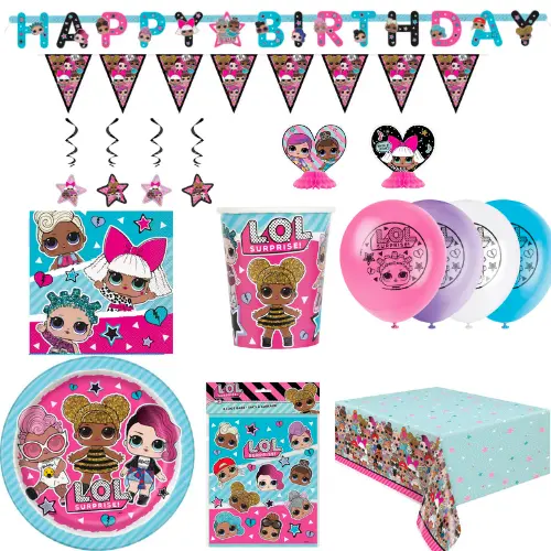 LOL Surprise Party Supplies Decorations Tableware Birthday LOL Doll  Banners Cup