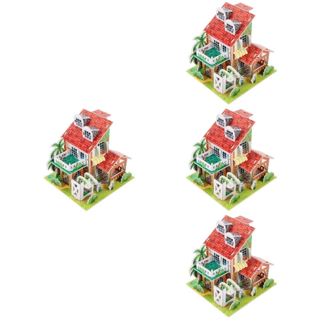 4 SETS CRAFTS for 3 Year Olds House Display Model 3D Puzzle Child £11.