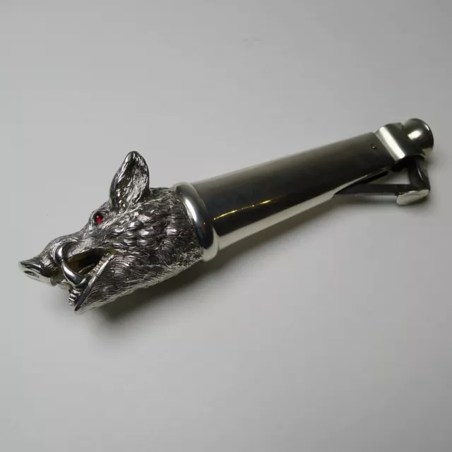 Rare Antique Novelty Sterling Silver Cigar Cutter - 1899