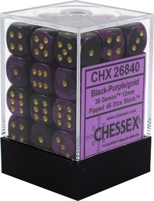 Chessex 7 Die Set Chessex GEMINI BLACK GRAY Dice NERO GRIGIO Dadi Dado 26445 