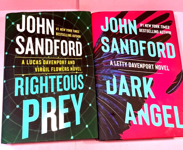 Dark Angel and Righteous Prey Hardcover Books John Sandford VG+