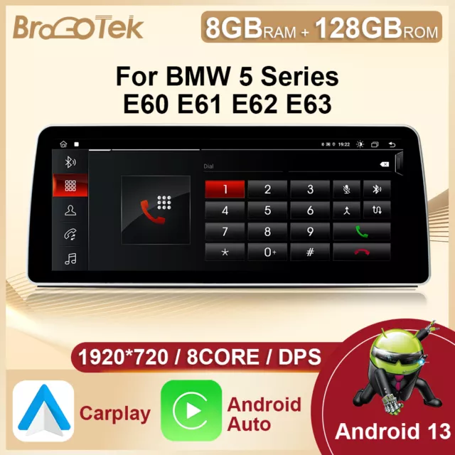 128GB Car Radio Carplay Für BMW E60 E61 CCC 12.3“Android 13 Autoradio GPS Navi