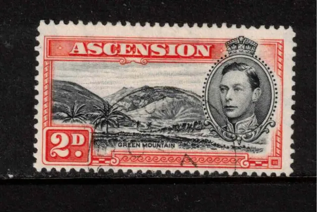 Ascension Is KGVI 1938-53 SG41a 2d black and red-orange Used Perf 13