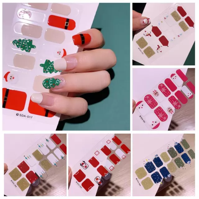 Christmas Series Self Adhesive Full Cover Nail Art Stickers New F0