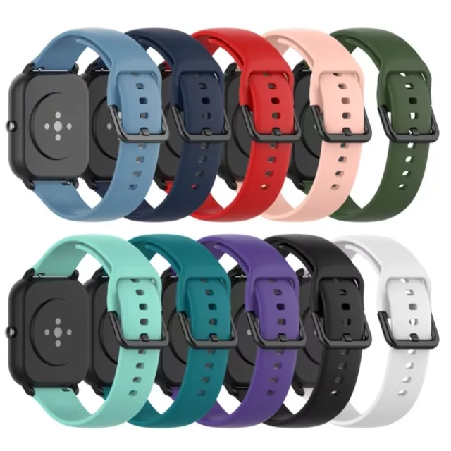 Adjustable Silicone Belt Bands Replacement for AmazfitGTS4 Mini Smartwatch Strap