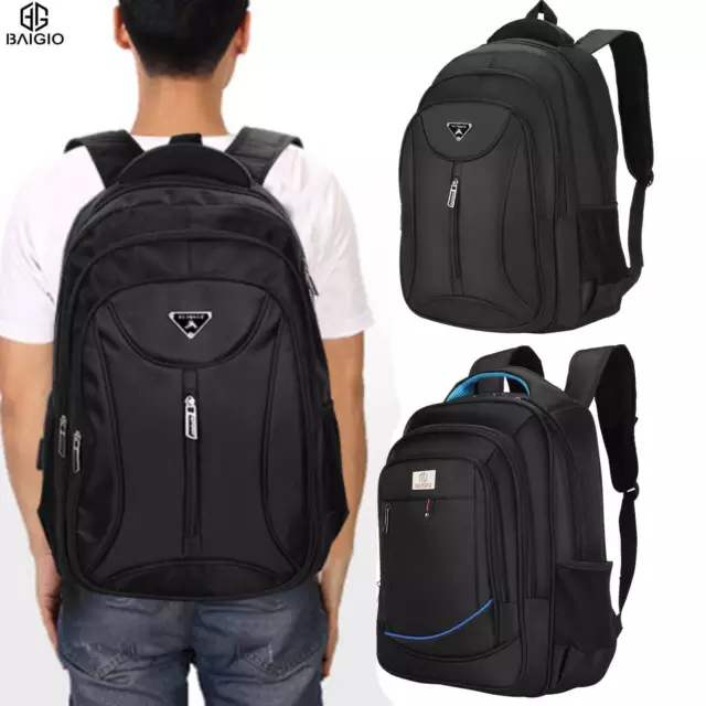 40L Men Women Laptop Backpack Waterproof Large Rucksack Travel Sports School Bag