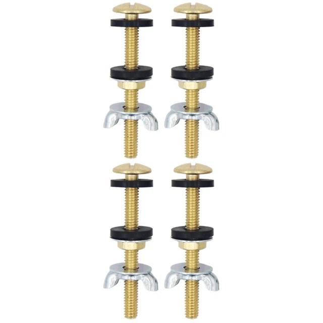 4 pcs Bathroom Heavy Duty Toilet Replacement Parts Toilet Seat Screws