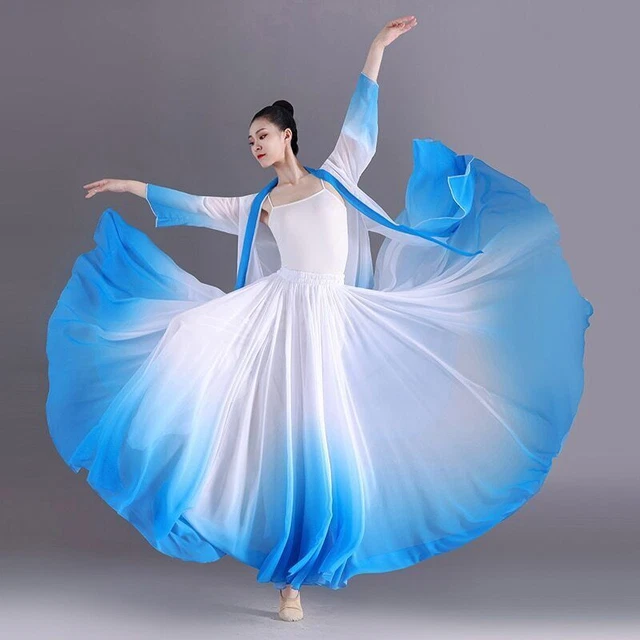 360 Degrees Ballet Dance Skirts Women Long Skirt Gymnastics Practice Dancewear