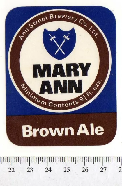 UK Bieretikett - Ann Street Brewery - Trikot - Mary Ann Brown Ale (Version a)