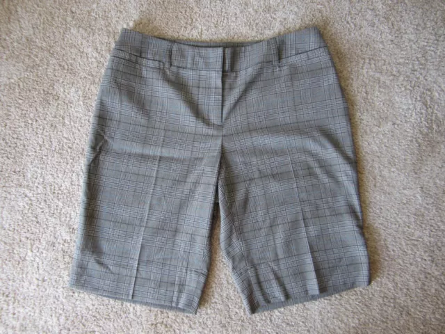 Style & Co. women's size 12 gray plaid stretch shorts