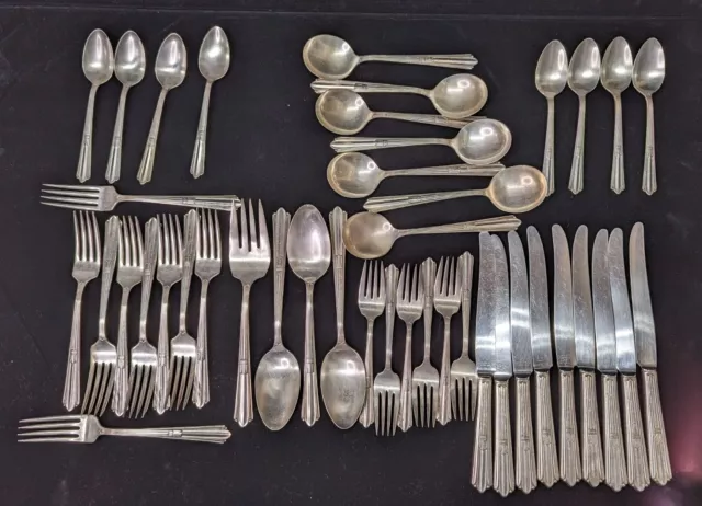 International/Stratford Cotillion Silverplate Mixed Flatware Lot - 44 Pieces