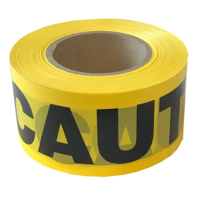 Cordova T15101 Bulk Pack 1.5-MIL Yellow Caution Barricade Tape, 3 in. x 1000 ...