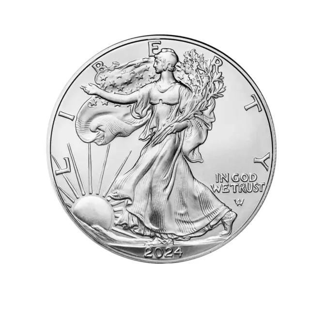 2024 $1 Silver American Eagle Gem Brilliant Coin Eagle 1 oz-new