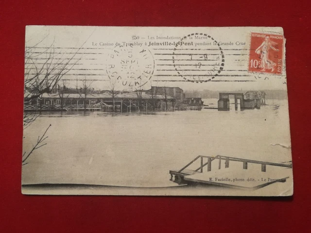 CPA 94 Le Casino de Tremblay à JOINVILLE le PONT - Les Inondations de la Marne