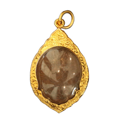 Phra LP Tuad Gold Micron Case Pendant Talisman Wat Sakae Thai Buddha Amulet 2