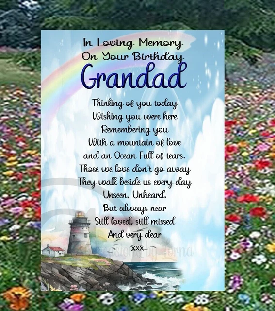 DAD MEMORIES BEREAVEMENT BIRTHDAY Graveside Memorial Weatherproof Card