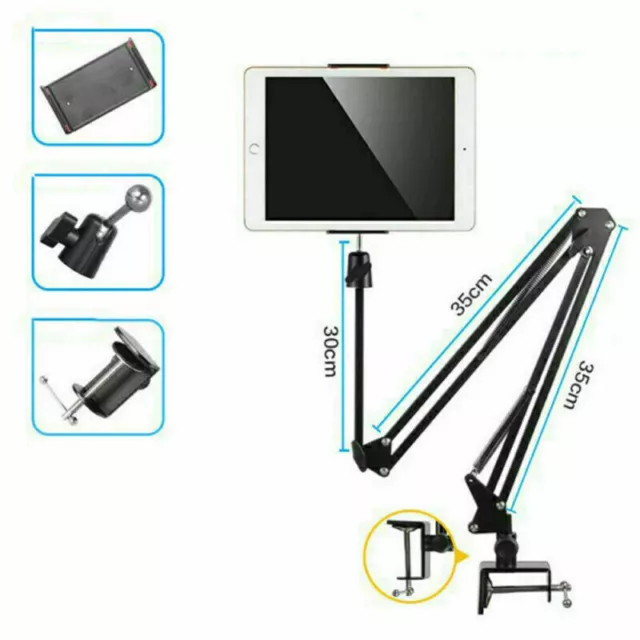 Verstellbar Halterung Handy Halter Tisch Bett Ständer für Tablet Smartphone PC 3