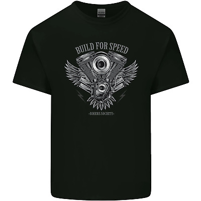Built for Speed Biker Motorcycles Motorbike Mens Cotton T-Shirt Tee Top