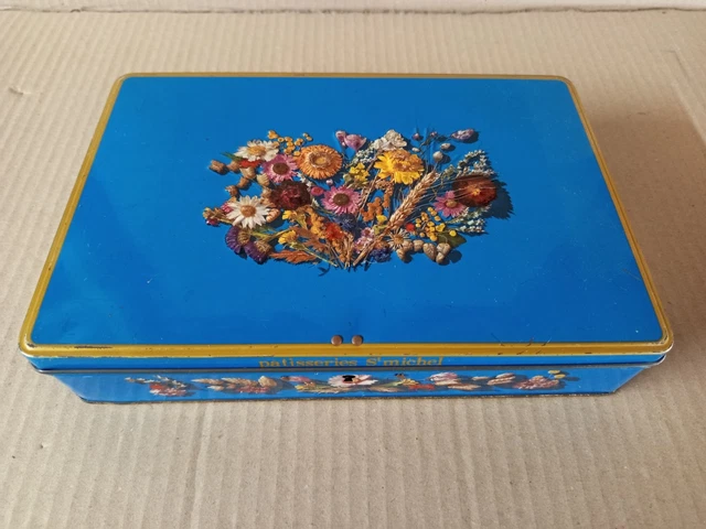ANCIENNE BOITE EN fer à biscuits  Galettes St Michel  J Grellier Loire Inf EUR 15,00 - FR