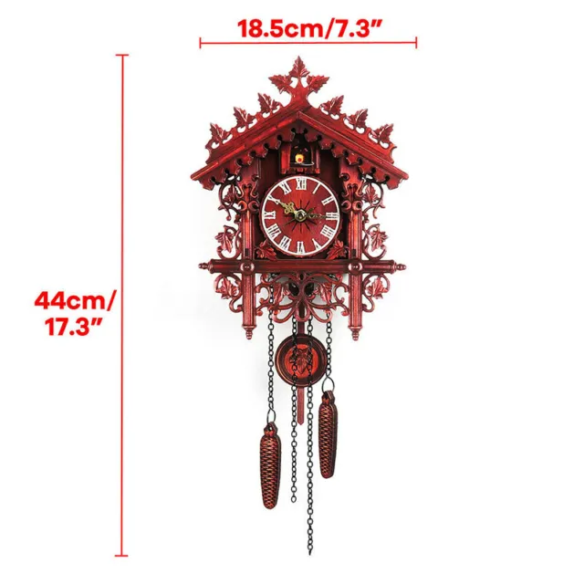 Handcraft Forest Clock Wood Cuckoo Clock Swing Wall Home Decor Gift DS