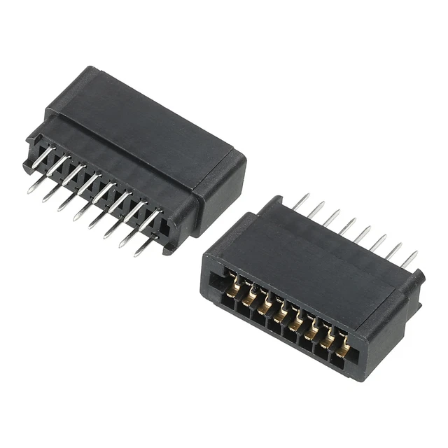 Scheda Bordo Connettore Nero Presa Destra Angolo 16 Pin 2.54mm Passo 2pz