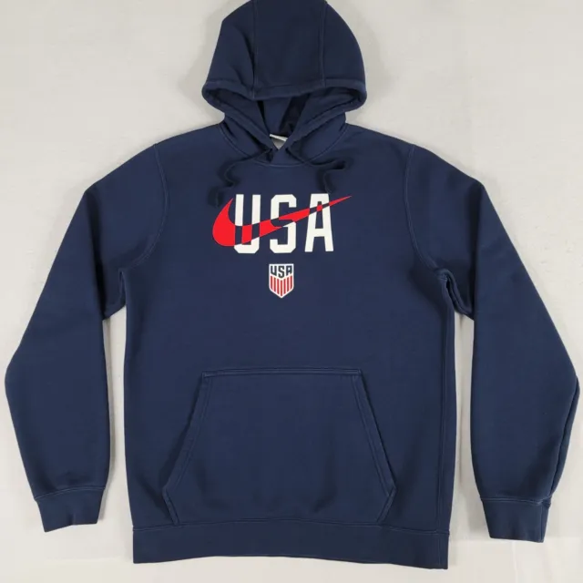 Nike USA Soccer National Team Sweatshirt Hoodie Mens Small Blue Swoosh usmnt