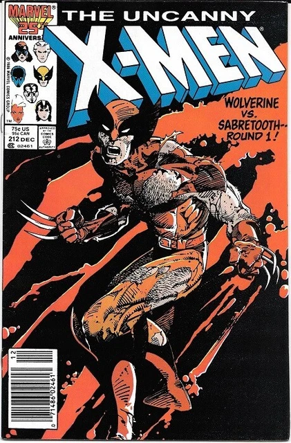 Uncanny X-Men 212-B  Marvel Comics Vol-1 (1981-2011) Newsstand Edition Grade 7.5