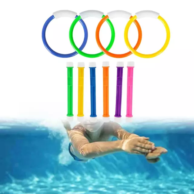 10Pcs Diving Ring Toys Underwater Rings Sinking Swimming Toys Summer Pool Dive