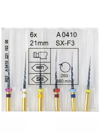 Dental Endodontics Engine/Machine Use NiTi Rotary File SX-F3 Heat Activated 21mm