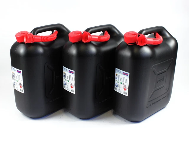 3er Kit Jerrycan 20L Carburant Bidon Admission Diesel Essence
