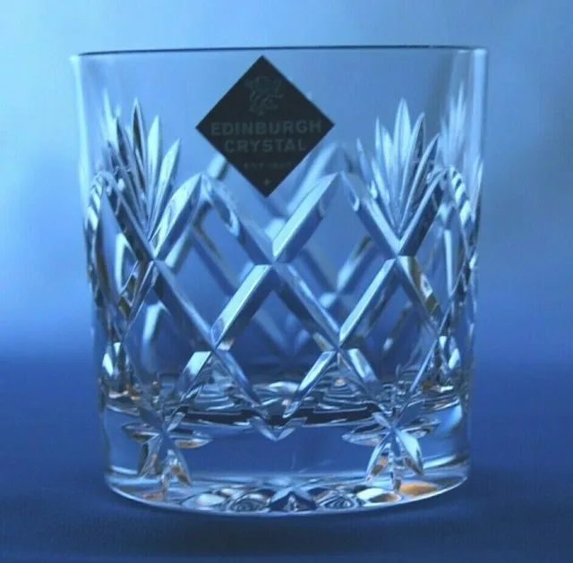EDINBURGH CRYSTAL -  KELSO  -  9oz OLD FASHIONED WHISKY GLASS  8.4cm  /  3 1/4"