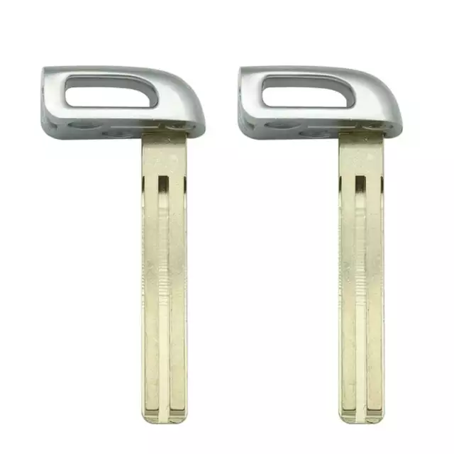 Uncut Smart Prox Emergency Key Blade Insert Replacement for Hyundai Kia (2 Pack)