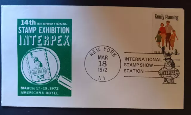 Interpex Show New York City Americana Hotel 1972 Show Cachet Cover Unaddr