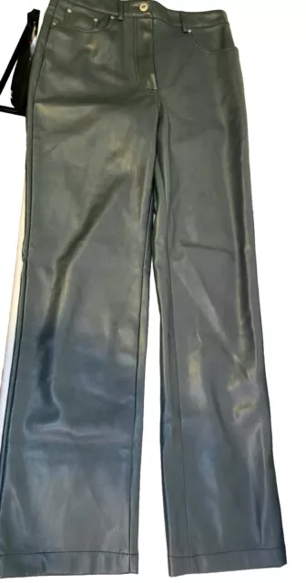 7 for all Mankind Faux Crackle Leather Skinny Pants Gray 27 EUC