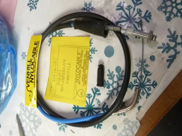 Nos Suzuki Rm 125/250 Throttle Cable J-K Models Nylocable  Pn/ S01-4-032