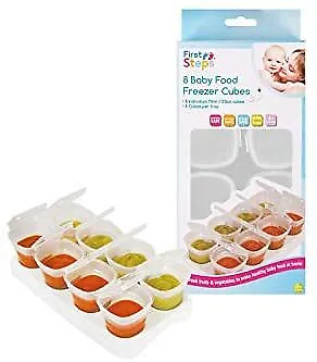 Baby Weaning Food Freezing Cubes Tray Pots Freezer Storage Containers BPA Free