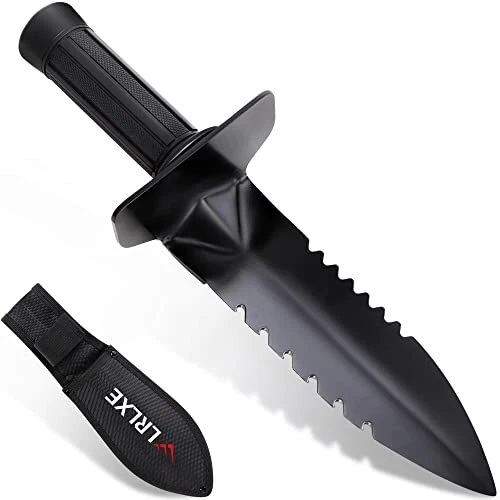 Metal Detector Shovel,  Sturdy Heavy Duty Double Serrated Edge Digger, Metal