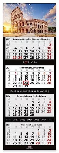 Geiger-Office Calendrier mural 2022 de 4 mois - Grand format - 33 x 90 cm - M...