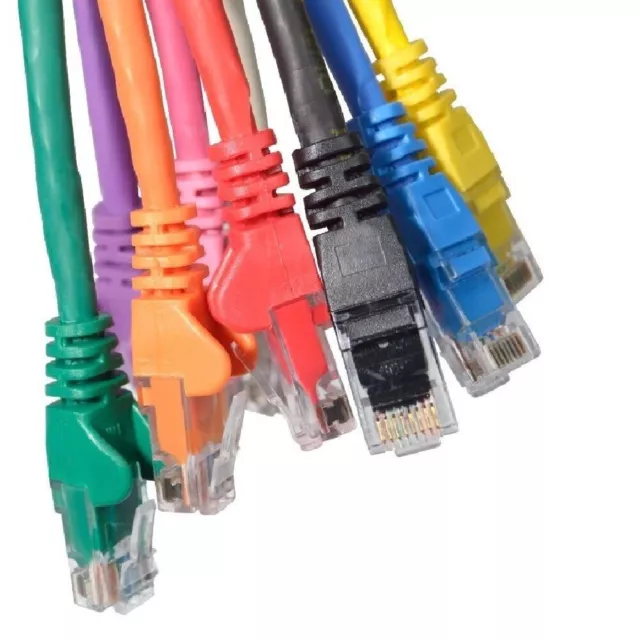 NEW Cat6 Ethernet Cable Internet LAN RJ45 Network LAN Patch Lead 100% COPPER lot