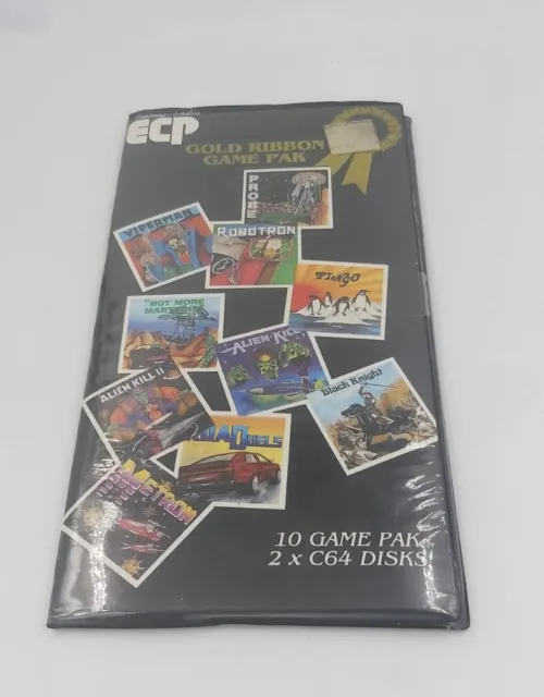 Commodore 64 Gold Ribbon Game Pak 10 Games 2 X C64 Disks