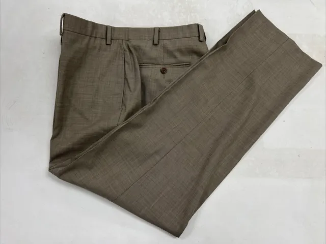 346 Brooks Brothers Men's Beige Gray Wool Dress Pants 34X31 $158