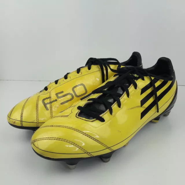 Adidas Football Boots Mens UK 9 EUR 43 1/3 F50 SG Yellow Black Adult Shoes