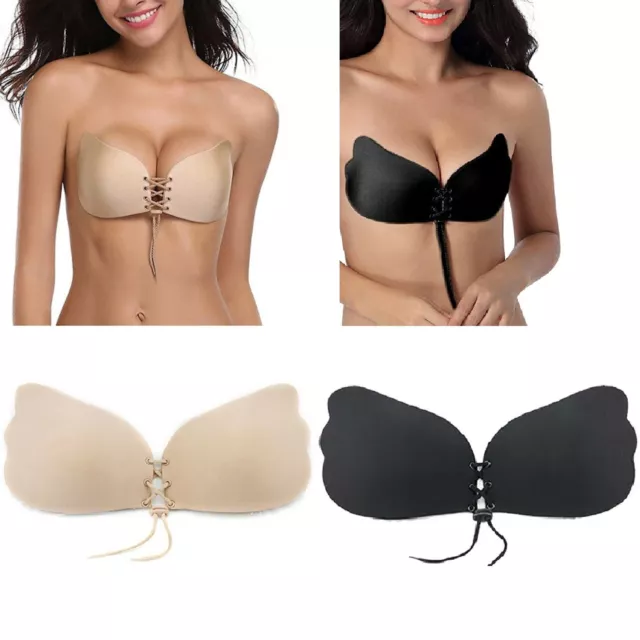 Reggiseno Invisibile Push Up Senza Spalline Ferretto Super Schiena Nuda Bra Abcd