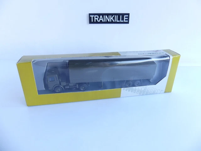 Camion Miniature MAN F2000 Semi-remorque - Échelle 1/43 - Bleu - New Ray 15013 - Environ 10x52x52 Cm